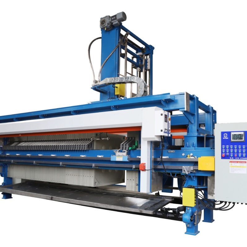 1250 Double-End Feeding Diaphragm Filter Press with Integrated Filter Cloth Washing System