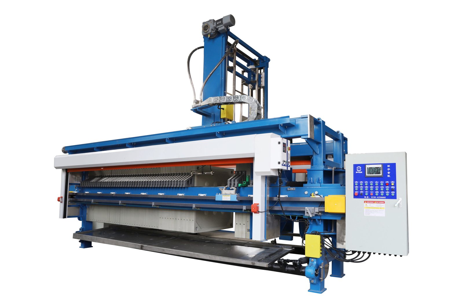 1250 Double-End Feeding Diaphragm Filter Press with Integrated Filter Cloth Washing System