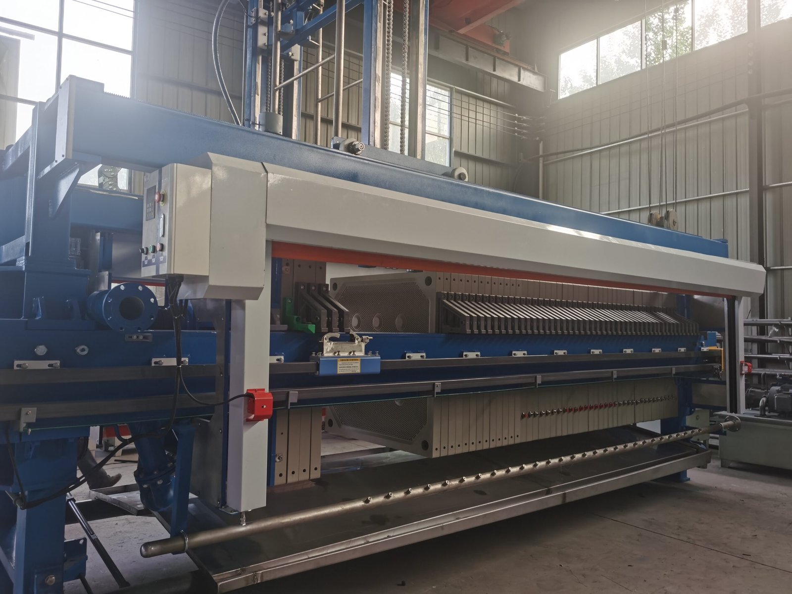 1250 Double-End Feeding Diaphragm Filter Press with Integrated Filter Cloth Washing System - Image 2