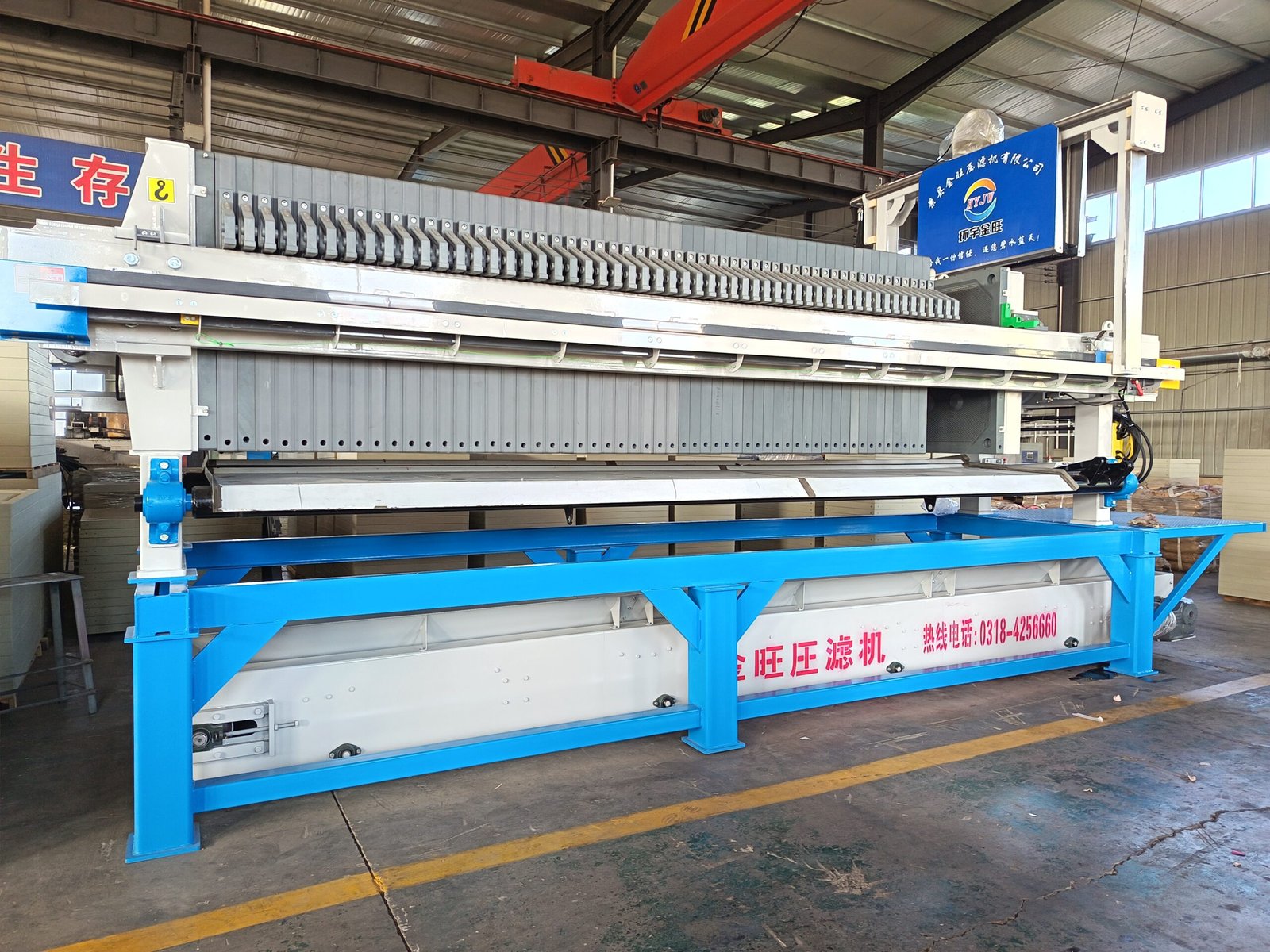 1250 Elevated Frame Filter Press with Integrated Cloth Washing System - Image 2